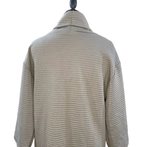 ZARA Size S Dress NEW Mock Turtleneck Ribbed Olive Green Soft Tunic Minamalist - Picture 13 of 15